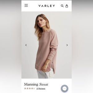 Varley Women Zipper Pullover Sweatshirt Size XS